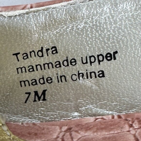 J Renee Tandra Heel 7 Pale Pink Croc. Embossed Slingback Shoes Womens Brand NEW - Picture 5 of 10